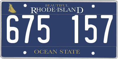 RI license plate 675157