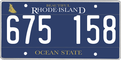RI license plate 675158
