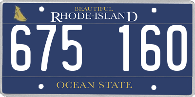RI license plate 675160