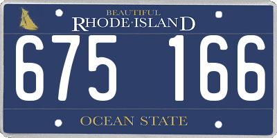 RI license plate 675166