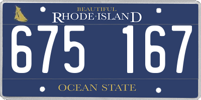 RI license plate 675167