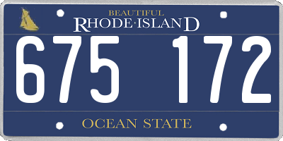 RI license plate 675172