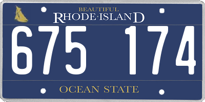 RI license plate 675174