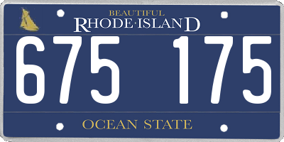 RI license plate 675175