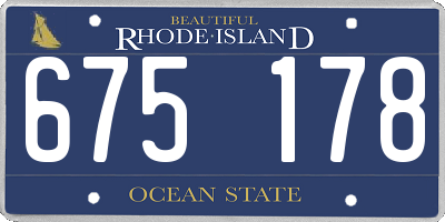 RI license plate 675178