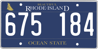 RI license plate 675184