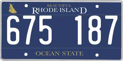 RI license plate 675187