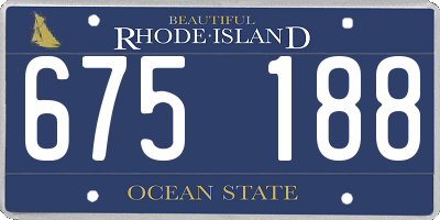RI license plate 675188