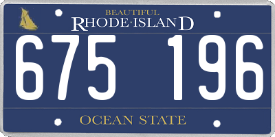 RI license plate 675196