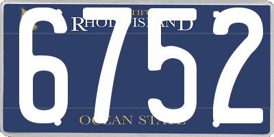 RI license plate 6752