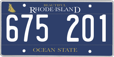 RI license plate 675201