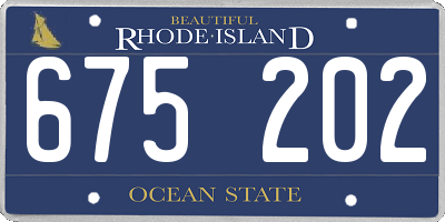 RI license plate 675202