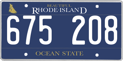 RI license plate 675208