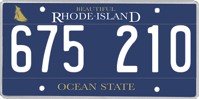 RI license plate 675210