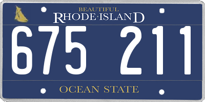 RI license plate 675211