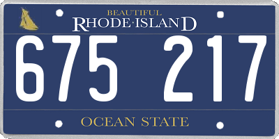 RI license plate 675217