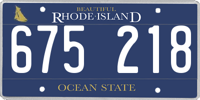 RI license plate 675218