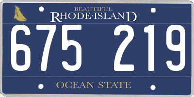 RI license plate 675219