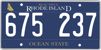 RI license plate 675237