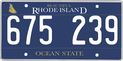RI license plate 675239