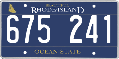 RI license plate 675241