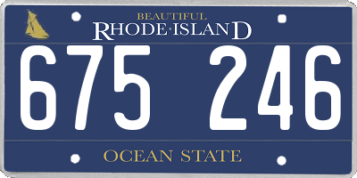 RI license plate 675246