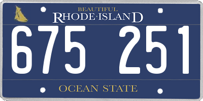 RI license plate 675251