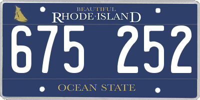 RI license plate 675252