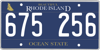 RI license plate 675256