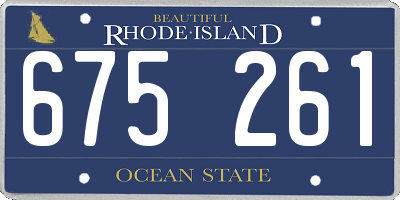 RI license plate 675261