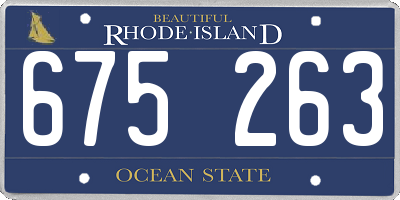 RI license plate 675263