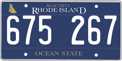 RI license plate 675267