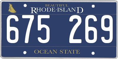 RI license plate 675269