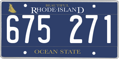 RI license plate 675271