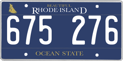 RI license plate 675276