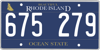 RI license plate 675279