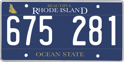 RI license plate 675281