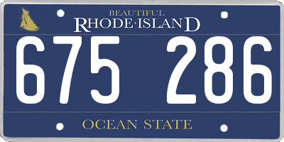 RI license plate 675286