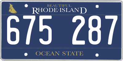 RI license plate 675287