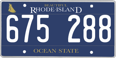 RI license plate 675288