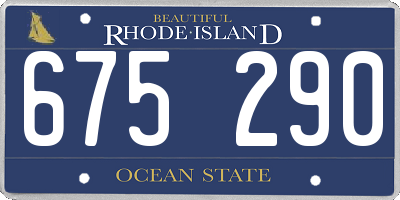 RI license plate 675290