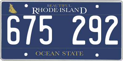 RI license plate 675292