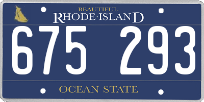RI license plate 675293