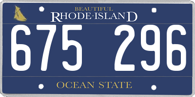 RI license plate 675296