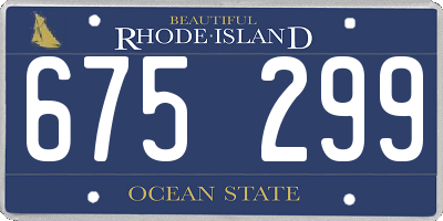 RI license plate 675299