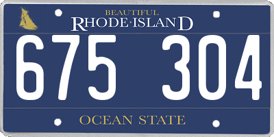 RI license plate 675304