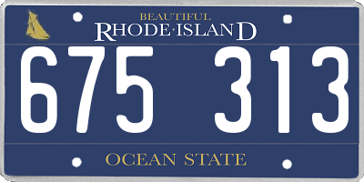 RI license plate 675313