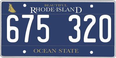 RI license plate 675320