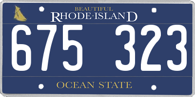RI license plate 675323