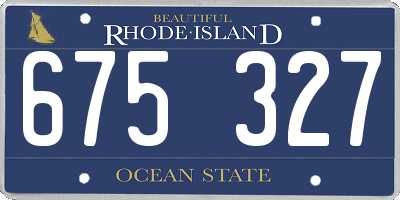 RI license plate 675327